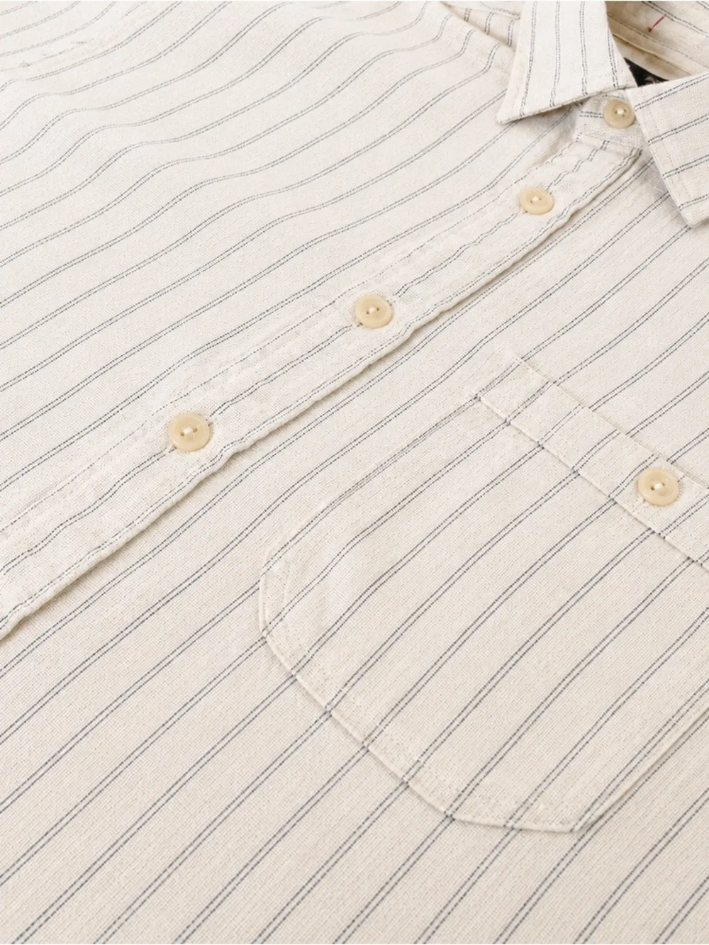Banana Republic Cream Stripe Button-Down Shirt